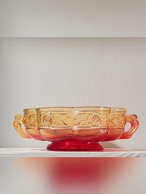 Vintage Amberina Glass Dish